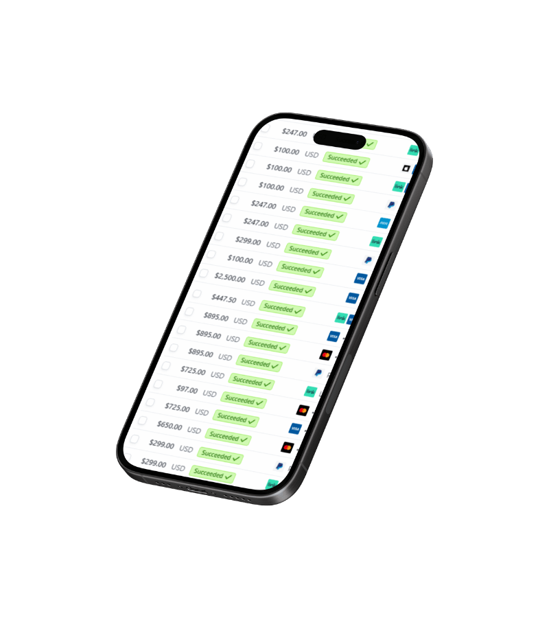 Stripe dashboard showing launch revenue