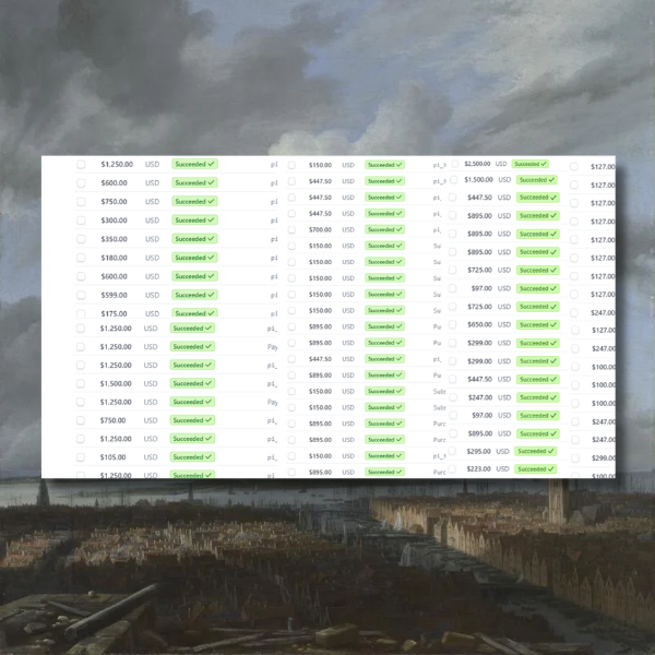 Wall of successful payments